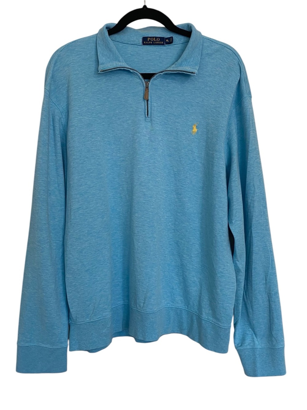 Polo Ralph Lauren Men’s XL Blue Quarter Zip Pullover Pony Logo Sweatshirt